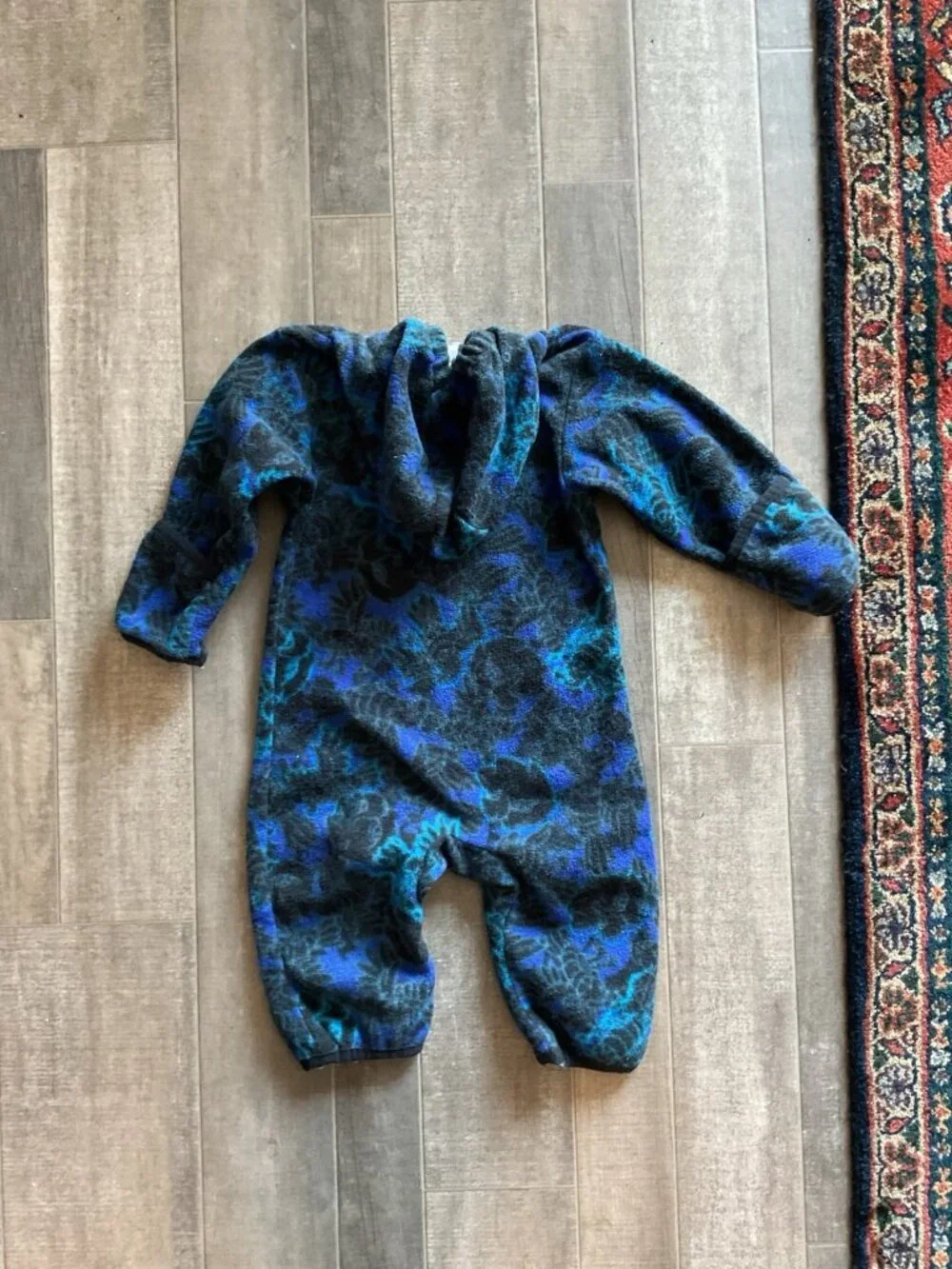 Columbia Rare Baby Vintage Fleece Printed One Piece Hooded 6 Months